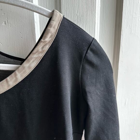 Jay Godfrey One Shoulder Sheath Dress Fishnet Strap Black - Picture 5 of 8